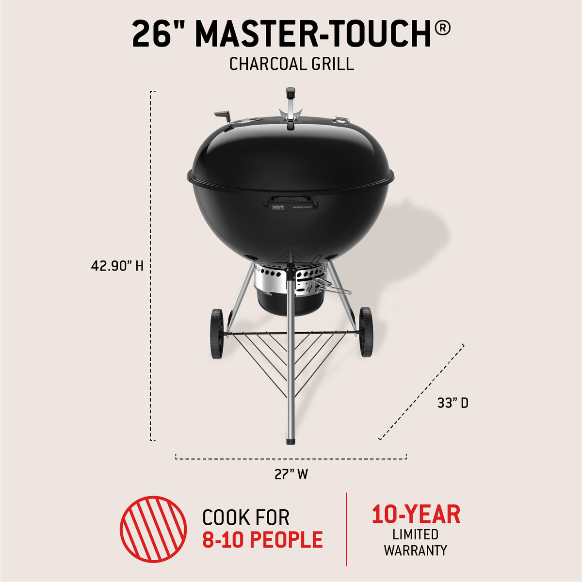 Master-Touch Charcoal Grill 26”