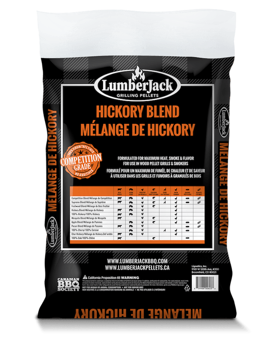 Lumberjack Hickory Blend BBQ Pellets - 20 lbs