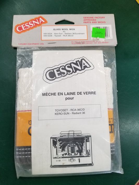 Glass wool wick