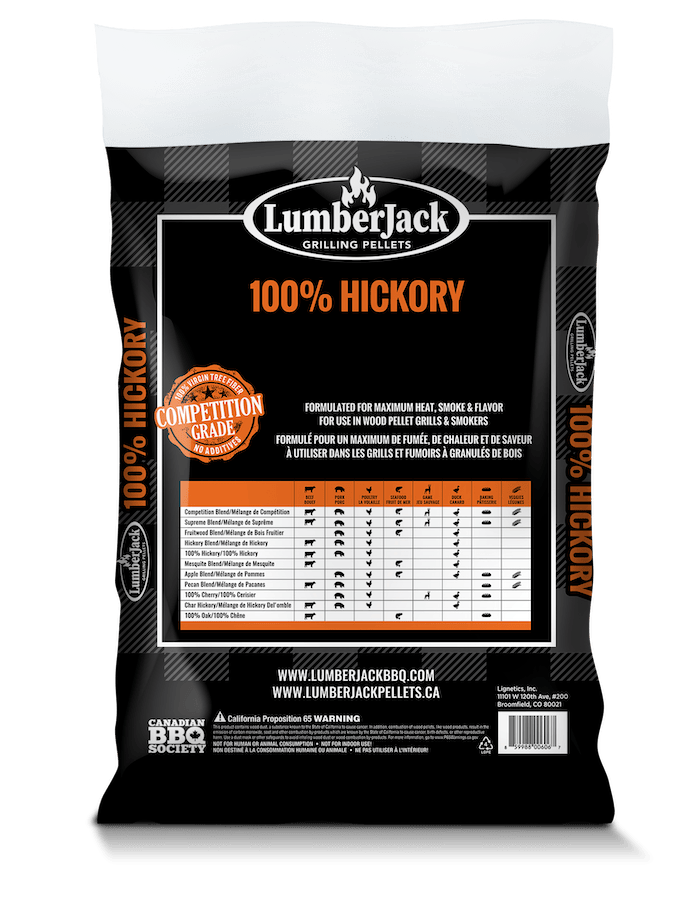 Lumberjack 100% Hickory BBQ Pellets - 20 lbs