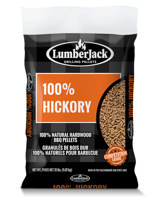 Lumberjack 100% Hickory BBQ Pellets - 20 lbs