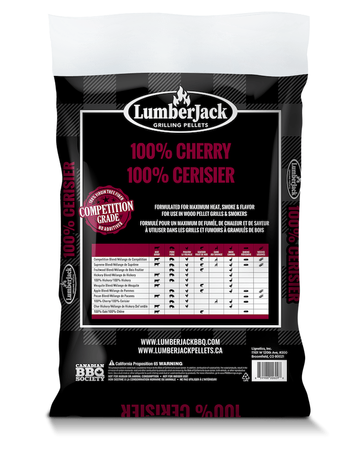 Lumberjack 100% Wild Cherry BBQ Pellets - 20 lbs