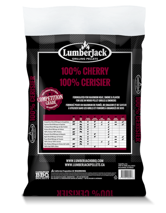Lumberjack 100% Wild Cherry BBQ Pellets - 20 lbs