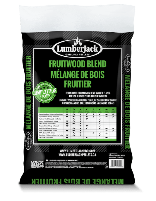 Lumberjack Fruitwood Blend BBQ Pellets - 20 lbs