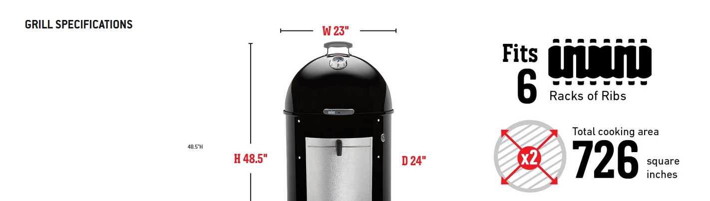 Smokey Mountain Cooker Smoker 22"