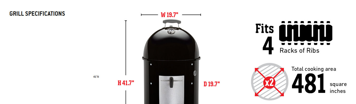 Smokey Mountain Cooker Smoker 18"
