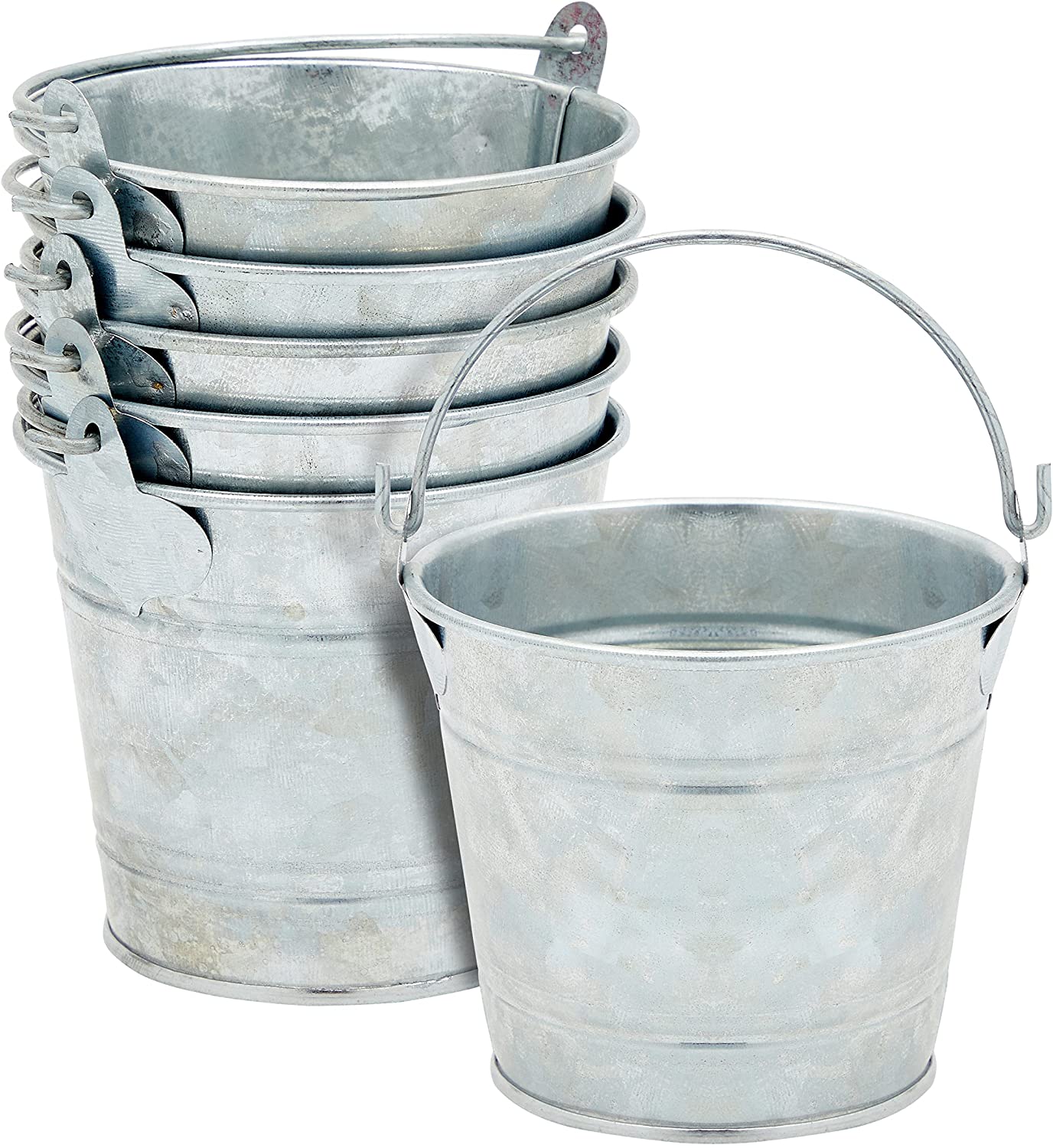 Galvanized buckets and tubs
