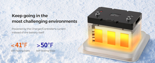 100Ah 12 Volt Smart Lithium Iron Phosphate Battery W/ Self-Heating Function